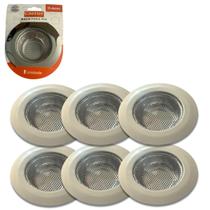 6 Ralo Ralinho Cesto Pia De Cozinha Tanque Inox 11.4cm 6 Ralo Ralinho Cesto Pia De Cozinha Tanque Inox 11.4cm