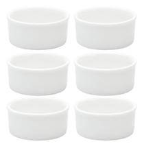 6 Ramekim Porcelana 80ml Pousada Hotel Finger Food Potinho - Porcelana Criativa