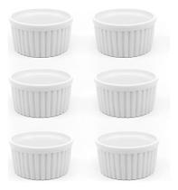 6 Ramequin 100ml Porcelana Branco Suflê Pure Escondidinho