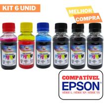 6 Refil 600ml Tinta Compatível Impressora L375 L395 L3150 L311 L3210 L3250 L5190 Xp214 xp204 xp401 xp101 tx 25 tx125 tx200 tx 210 tx235w