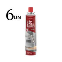 6 Refil Cartucho Gás Maçarico 400mL/215g 6 Refil Cartucho Gás Maçarico 400mL/215g