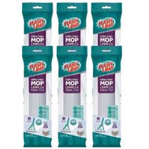 6 Refil Mop Dobrável Rodo Espuma Pva Limpeza Geral Magico
