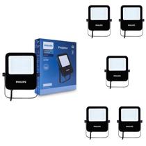 6 Refletor Led 10w Philips 6500k Fria Bivolt Alumínio IP65
