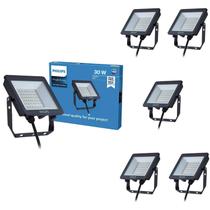 6 Refletor Led 30w Philips Alumínio 6500k Fria Bivolt Ip65