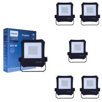 6 Refletor Led Philips 100w 6500k Fria Philips Bivolt IP65