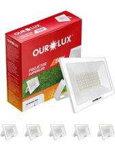 6 Refletor Projetor LED 50W Cor da Luz Branco Frio 6500K Bivolt Ourolux