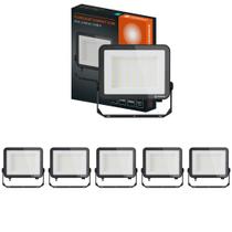 6 Refletores Led 50w 4000k Luz Neutra 5000lm Preto Ledvance