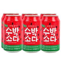 6 refrigerante coreano sabor melancia nutriton & taste 350ml