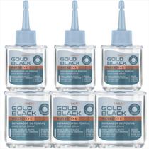 6 Reparador De Pontas Amend Gold Black Nutritivo Ultra 30ml