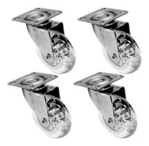 6 Rodizio S/ Freio Gel Rodinha 50mm Transparente 6 Rodizio S/ Freio Gel Rodinha 50mm Transparente