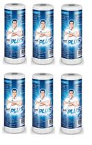 6 Rolos De Pano Tipo Perfex 30cm X 25 Metros Mr Plus Branco
