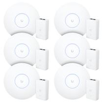 6 Roteadores WiFi 6 Access Point 5.3 Gbps + 6 Injetores PoE+ 6 U6 Pro Ubiquiti Com 6 Fontes 48V 30W 6 Roteadores WiFi 6 Access Point 5.3 Gbps + 6 Injetores PoE+ 6 U6 Pro Ubiquiti Com 6 Fontes 48V 30W