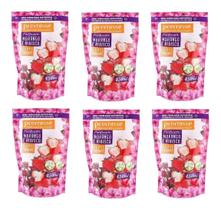 6 Sabonete Liquido Morango E Hibisco Glicerinado 450ml Pouch