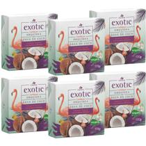 6 Sabonetes Vegetal Hidratante Caribbean Exotic 170g Davene