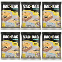 6 Saco À Vácuo Vag Bag Médio 45X65Cm Ordene Protetor Roupas