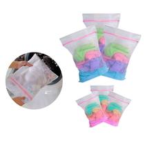 6 Saco Protetor Roupa Intima C/ Zíper Lavar Roupa Peq Médio