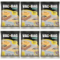 6 Saco Vácuo Vac Bag Ordene Médio 45X65 Armenagem Viagem