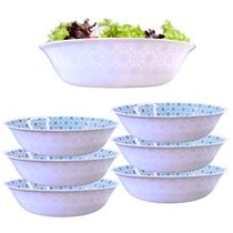 6 Saladeira Redonda em Melamina 25cm Grande Estampa Atacado