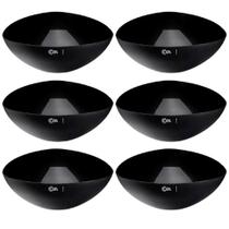 6 Saladeiras Triangulares Tigela 2,5L Plastico Saladas Preta 6 Saladeiras Triangulares Tigela 2,5L Plastico Saladas Preta