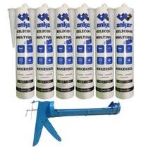 6 Silicone Acético Incolor Anker Do Brasil Com Aplicador