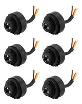 6 Soquete 2 POLOS com Chicote Central uso Ônibus Caminhão UNIVERSAL