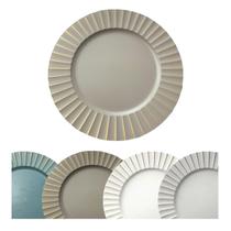 6 Sousplat Redondo Mesa Posta Plástico Alto Padrão Lisa Vr 6 Sousplat Redondo Mesa Posta Plástico Alto Padrão Lisa Vr