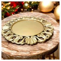 6 Sousplat Suporte Prato Buffet Arabesco Mesa Posta Luxo Top