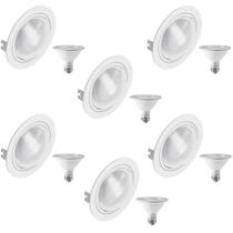 6 Spot Embutir Face Plana PAR30 + 1 Lâmpada LED 10W 3000K E27 6 Spot Embutir Face Plana PAR30 + 1 Lâmpada LED 10W 3000K E27
