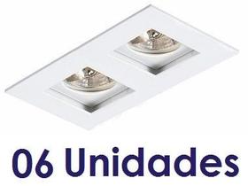 6 Spot Embutir Recuado Duplo Par 20 Branco Quarto Ac879 6 Spot Embutir Recuado Duplo Par 20 Branco Quarto Ac879