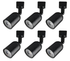 6 Spot Led Movel de Trilho 7W Preto Branco Neutro Ace13