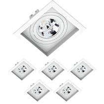 6 Spots Quadrado Embutir Recuado Ar111 Gu10 Save Energy