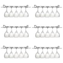 6 Suportes Organizadores De Armário Porta Taças Cromado 42cm 6 Suportes Organizadores De Armário Porta Taças Cromado 42cm