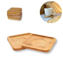 6 Suportes Porta Copo em Bambu Quadrado pra Decoração 10cm 6 Suportes Porta Copo em Bambu Quadrado pra Decoração 10cm