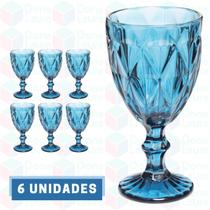 6 Taça Diamante Azul 300ML Bebidas Buffet