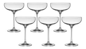 6 Taças Coupe Champagne Megan Cristal Titanio Bohemia 290ml 6 Taças Coupe Champagne Megan Cristal Titanio Bohemia 290ml