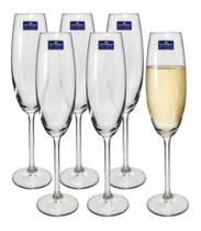 6 Taças Cristal Titanium Champanhe 260ml Bohemia Espumante 6 Taças Cristal Titanium Champanhe 260ml Bohemia Espumante