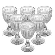 6 Taças de Água Bico De Jaca 300Ml Vidro Wolff 6 Taças de Água Bico De Jaca 300Ml Vidro Wolff