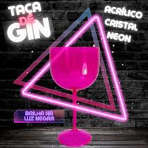 6 Taças De Gin Acrílico Neon 550 ML