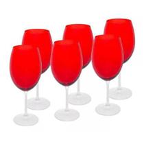 6 Taças Wolff Banquet De Vinho De Cristal Ecológico Vermelho