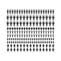 6 Tamanhos, Pacote Com 190 Clipes De Plástico ABS Para Carros, Rebites Para Painéis De Acabamento,