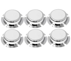 6 Tampa Cubo Cromada Roda Carreta 5 Furos Rolamento Cubo Grande 6 Tampa Cubo Cromada Roda Carreta 5 Furos Rolamento Cubo Grande