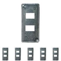 6 Tampa P/condulet 1 Polegada Múltiplo 2 Tomada Rj Sieg 6 Tampa P/condulet 1 Polegada Múltiplo 2 Tomada Rj Sieg