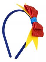 6 Tiaras Cabelo Infantil Branca De Neve Cor Azul 6 Tiaras Cabelo Infantil Branca De Neve Cor Azul