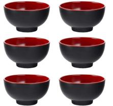 6 Tigela Japonesa Bowl Oriental Melamina 300ml Poke Sopas