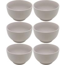 6 Tigelas 680ml Cumbucas Bowls de Cerâmica Lyor Bege Cronus Sobremesa Sopa 6 Tigelas 680ml Cumbucas Bowls de Cerâmica Lyor Bege Cronus Sobremesa Sopa