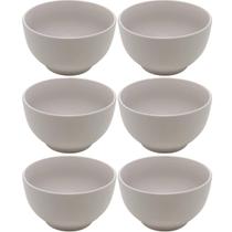 6 Tigelas 680ml Cumbucas Bowls de Cerâmica Lyor Bege Cronus Sobremesa Sopa 6 Tigelas 680ml Cumbucas Bowls de Cerâmica Lyor Bege Cronus Sobremesa Sopa