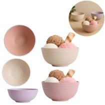 6 Tigelas Bowl de Bambu Ecológico P/ Sobremesa 400ml 6 Tigelas Bowl de Bambu Ecológico P/ Sobremesa 400ml