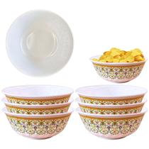 6 Tigelas Bowl de Melamina Decorado Para Sobremesas 830ml