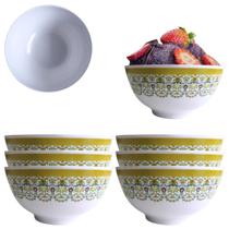 6 Tigelas Bowl em Melamina Oriental 720ml Para Sobremesas