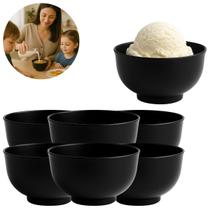 6 Tigelas Bowl Oriental 400ml Melamina Preta Japonesa 6 Tigelas Bowl Oriental 400ml Melamina Preta Japonesa